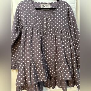 Linen Heart’s Desire Ruffled Blouse Boho chic size Small